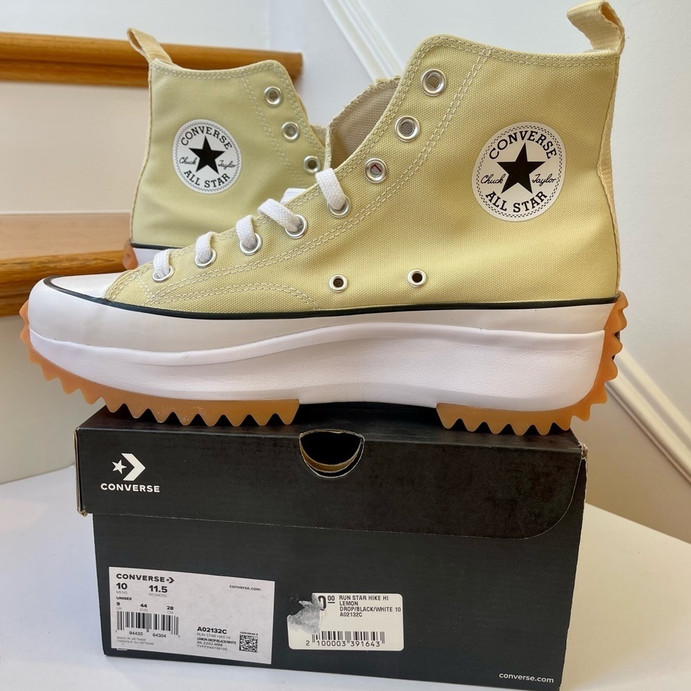 NWT Converse Run Star Hike Platform lemon drop high top Chuck Taylor sneaker